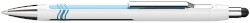 Kugelschreiber Epsilon Touch, Druckmechanik, XB, blau, Schaftfarbe: weiß-blau