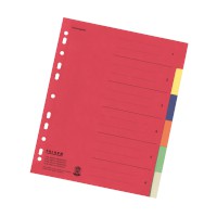 Register,Manila-RC-Karton,blanko,1x6 Farben,DIN A4 überbreit,24x29,7cm,6teilig