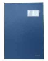 Unterschriftsmappen, Folienkaschiert (PP) blau, Teilung: 20 Fächer, Einband: Kunststoff (PP)