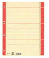Trennblatt, A4, Karton, farbig bedruckt, rot, 100 Stück