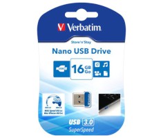 USB Stick Verbatim Nano USB 3.0 16GB blau