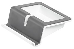 UP Tablet Stand, mit Soft-Grip Oberfläche und Kabelhalterung, dunkelgrau-weiß