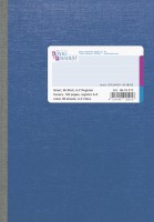 Geschäftsbuch A5, liniert, blau mit Register
