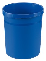 Papierkorb GRIP, 18 Liter, rund, mit 2 Griffmulden, extra stabil, blau