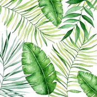 Serviette "Jungle Leaves" 33 x 33 cm 20er Packung