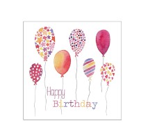 Serviette "Birthday Balloons" 33 x 33 cm 20er Packung
