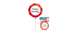 Folienballon Verkehrsschild Happy Birthday mehrfarbig