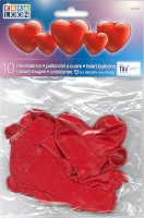 Luftballons Herzform 10 Stück rot
