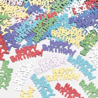 Konfetti "Happy Birthday" metallic