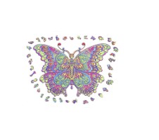 Puzzle A3 Wooden Butterfly
