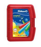 Wachsknete Creaplast®, sortiert, Transparent-Rote Box mit 9 verschiedenen Farben