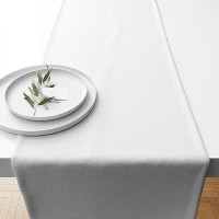Tischläufer Uni White 40x150 cm
