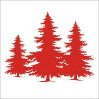 Serviette "Tree Silhouette" red 33 x 33 cm 20er Packung